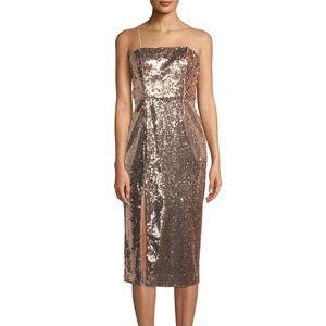NWT Jay Godfrey Sequin Slip Cocktail Midi Dress w/ Slit